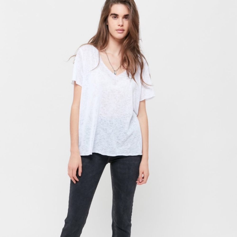 Project Social Textured-Knit V-Neck Tee